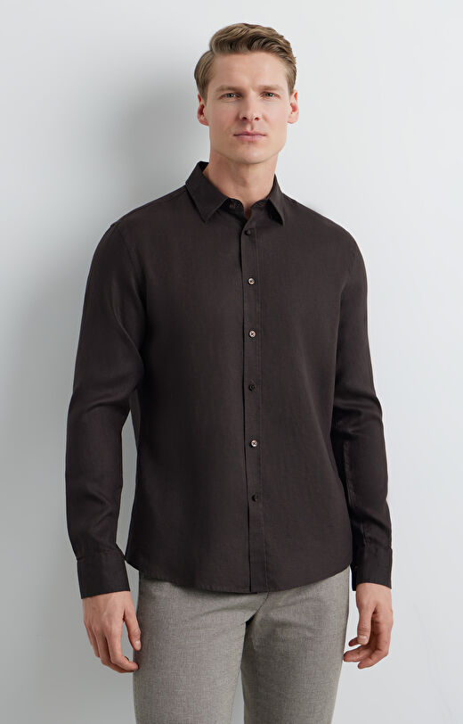 Lniana koszula regular