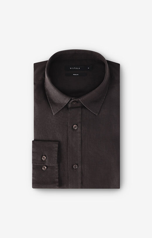 Lniana koszula regular