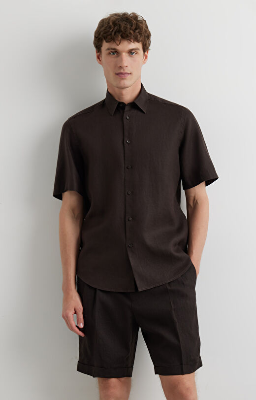 Lniana koszula regular
