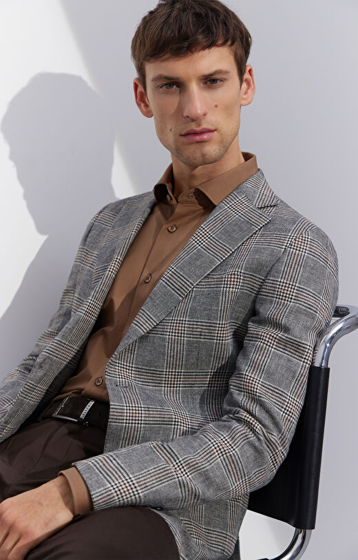 Marynarka super slim w kratę