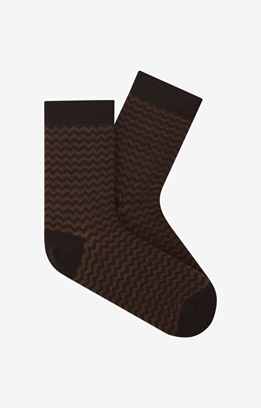 Długie skarpety w geometryczny wzór