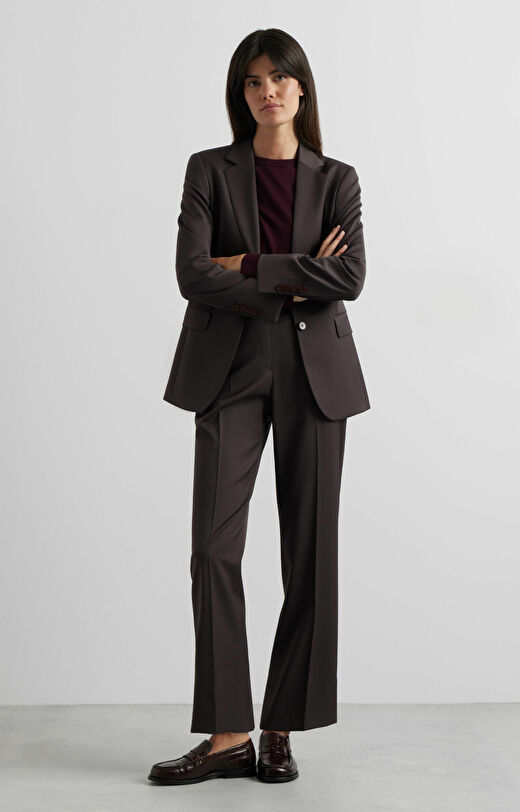 Wełniane spodnie slim fit do garnituru - Mix&Match