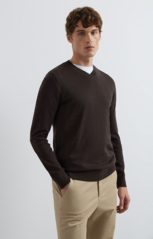 Sweter v-neck