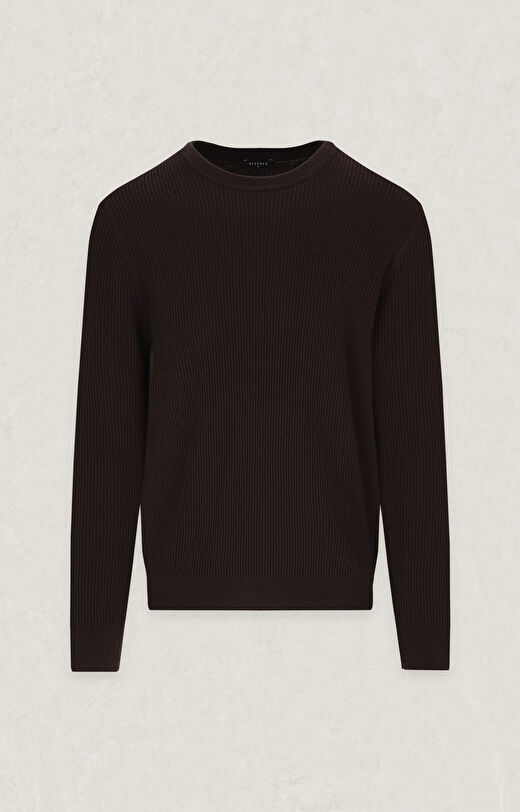 Sweter round neck w prążek