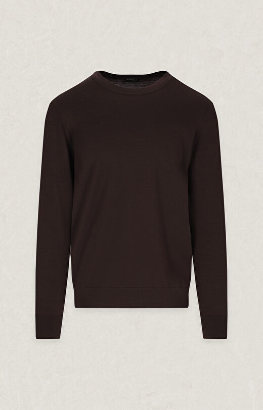 Gładki sweter round neck