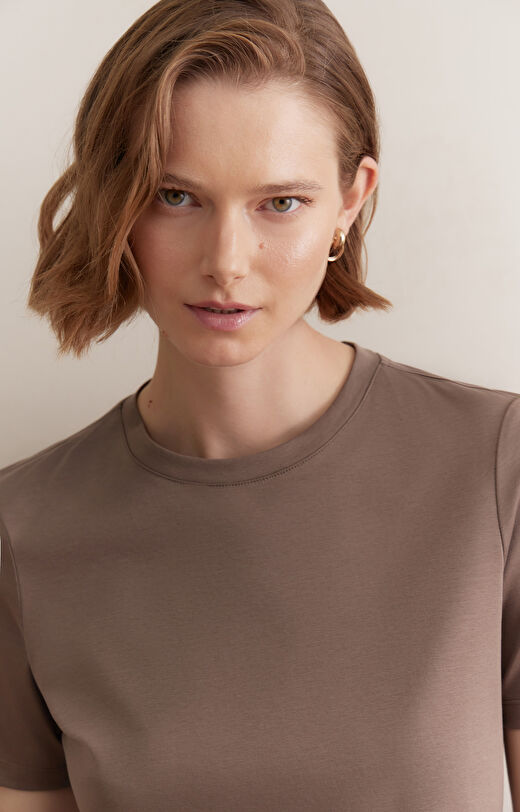 T-shirt slim round neck