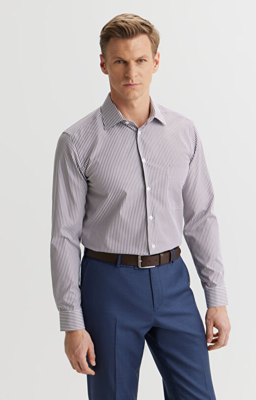 Koszula slim fit w prążek