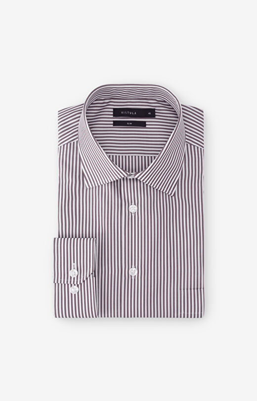 Koszula slim fit w prążek