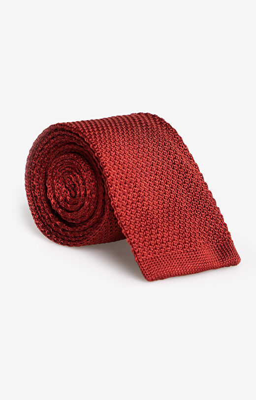 Dzianinowy krawat z jedwabiu