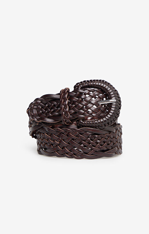 Skórzany pasek z plecionki