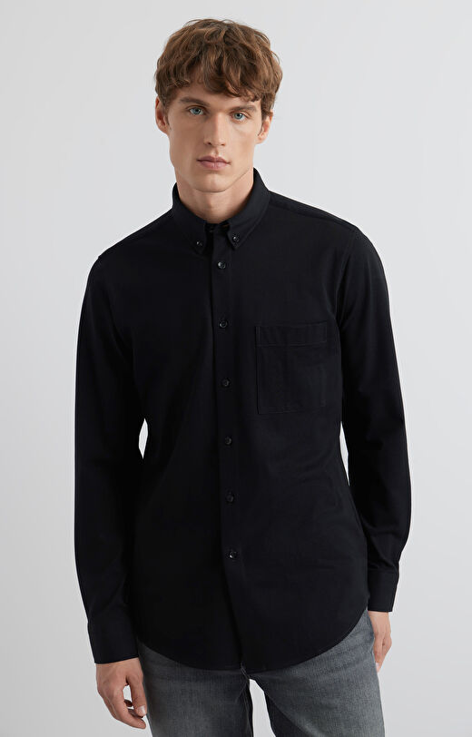 Dzianinowa koszula slim