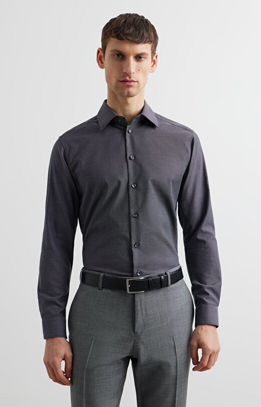 Koszula slim w mikrowzór