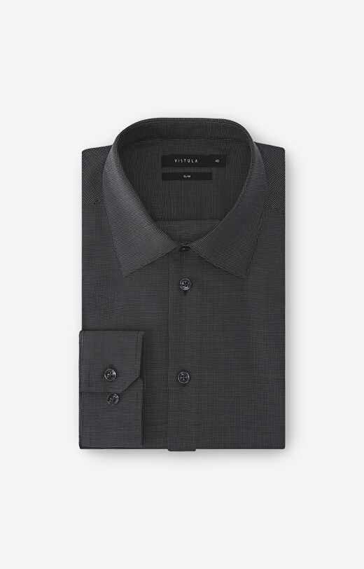 Koszula slim w mikrowzór