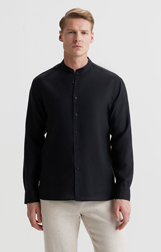 Koszula lniana slim fit