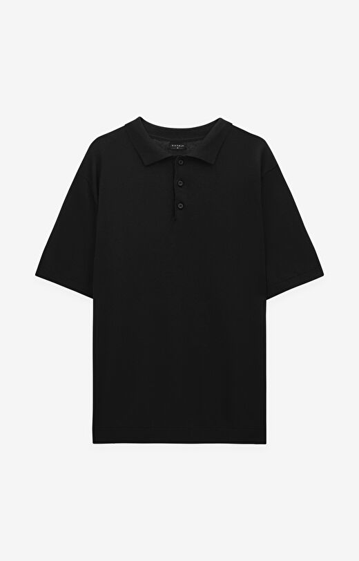 Czarne polo swetrowe