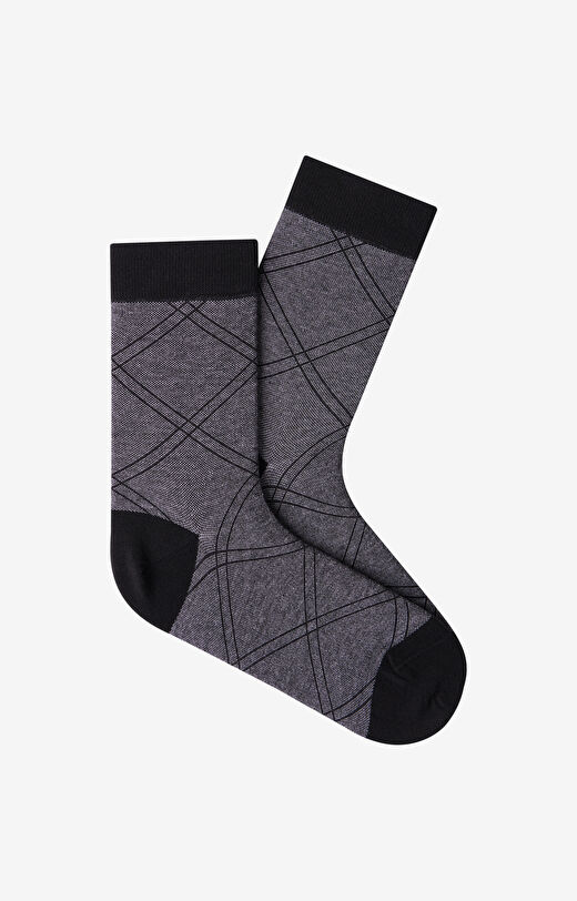 Długie skarpety w geometryczny wzór