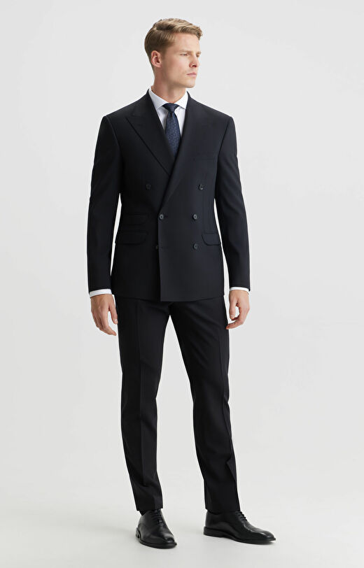 Wełniane spodnie super slim do garnituru - Mix&Match