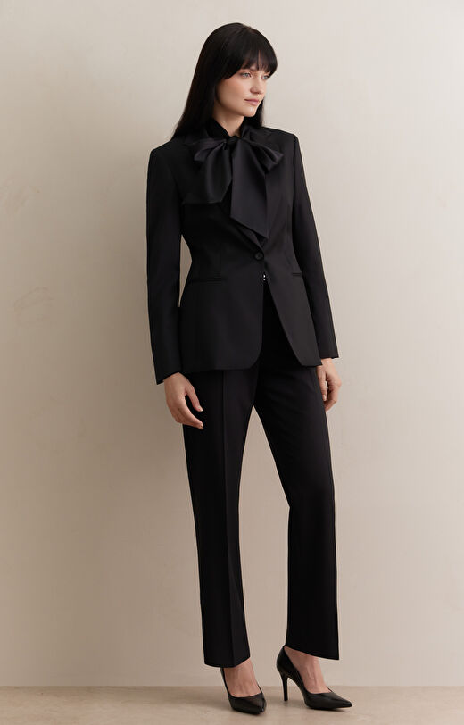 Wełniane spodnie slim do garnituru - Mix&Match