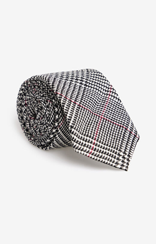 Wełniany krawat w kratę