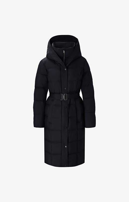 Puchowy pikowany płaszcz