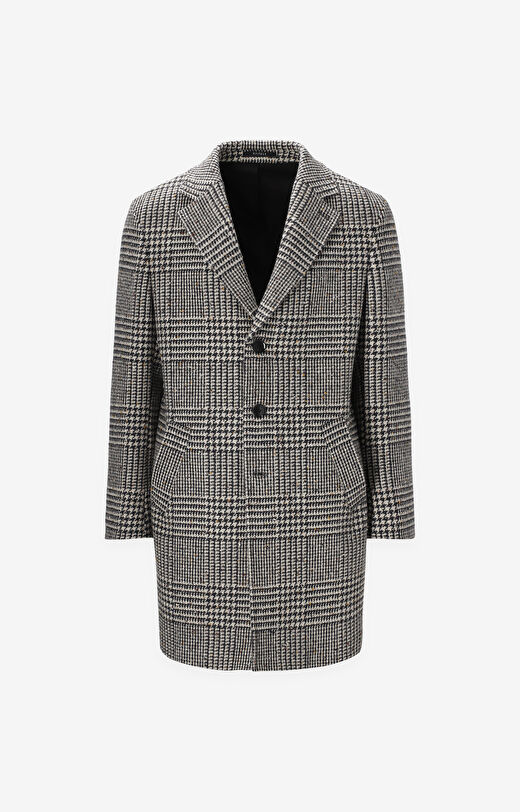 Klasyczny płaszcz w kratę