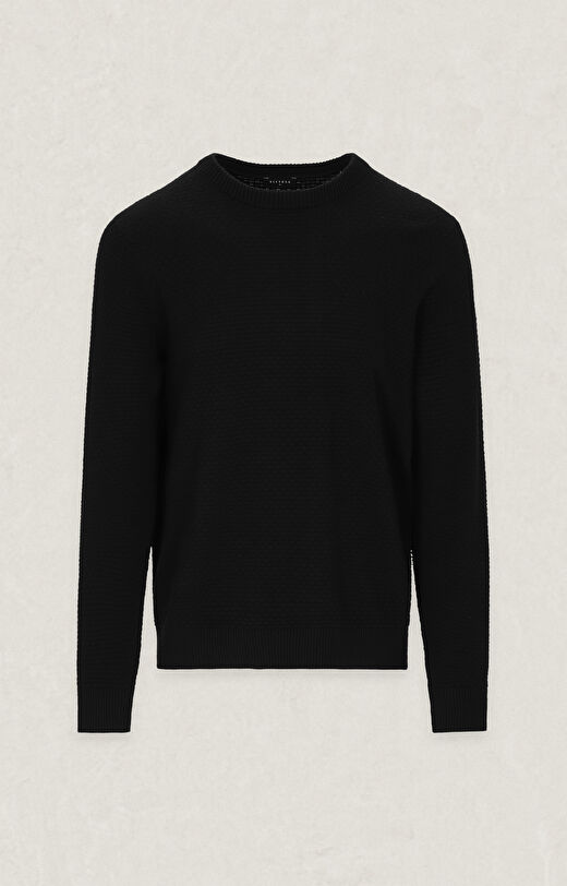 Geometryczny sweter round neck