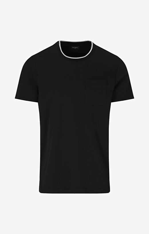 T-shirt round neck z kieszonką