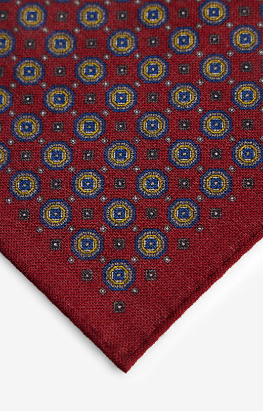 Wełniana poszetka w geometryczny wzór