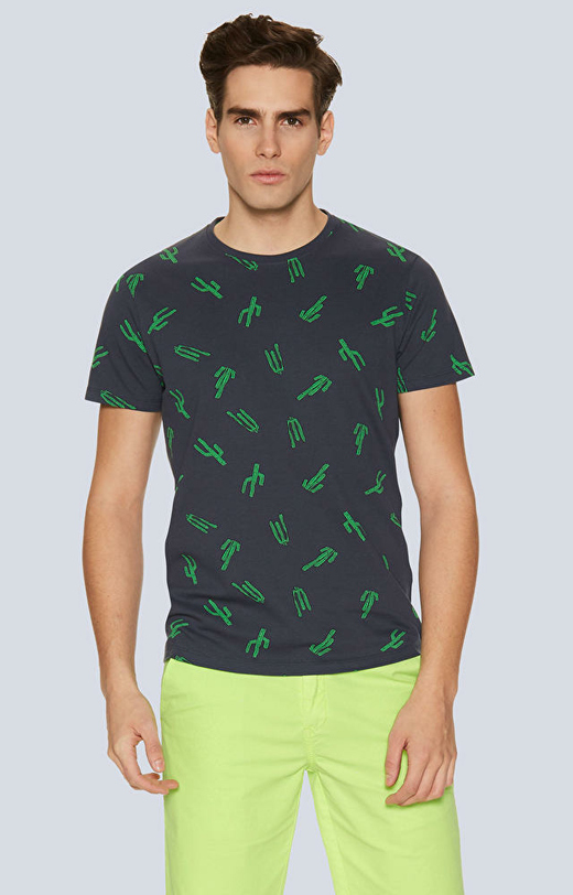 T-shirt z nadrukiem w kaktusy