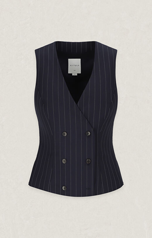 Dwurzędowa kamizelka slim do garnituru - Mix&Match