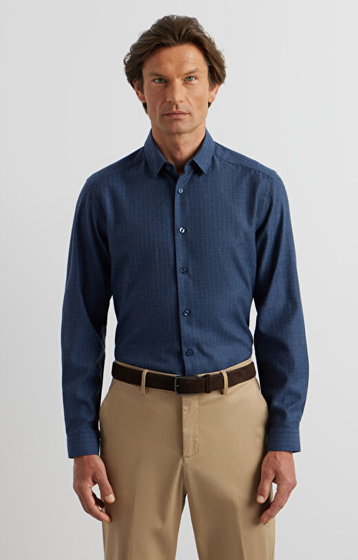 Flanelowa koszula w jodełkę