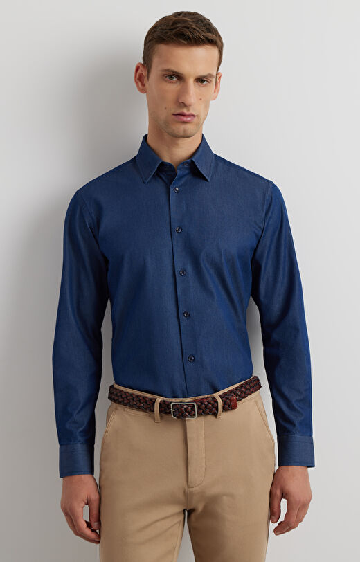 Jeansowa koszula slim