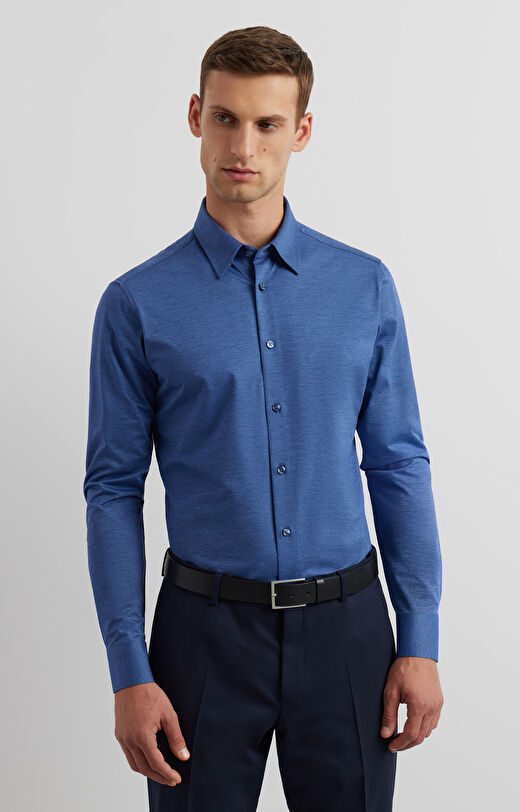 Dzianinowa koszula slim