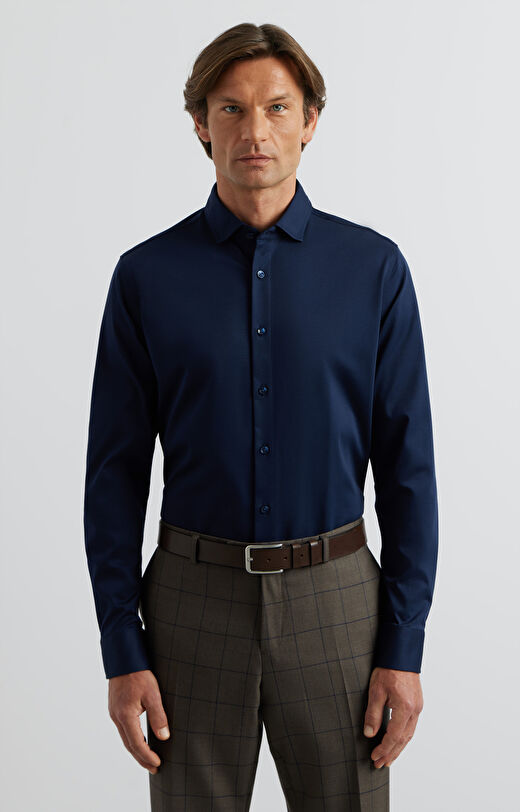 Granatowa koszula długi rękaw VISTULA