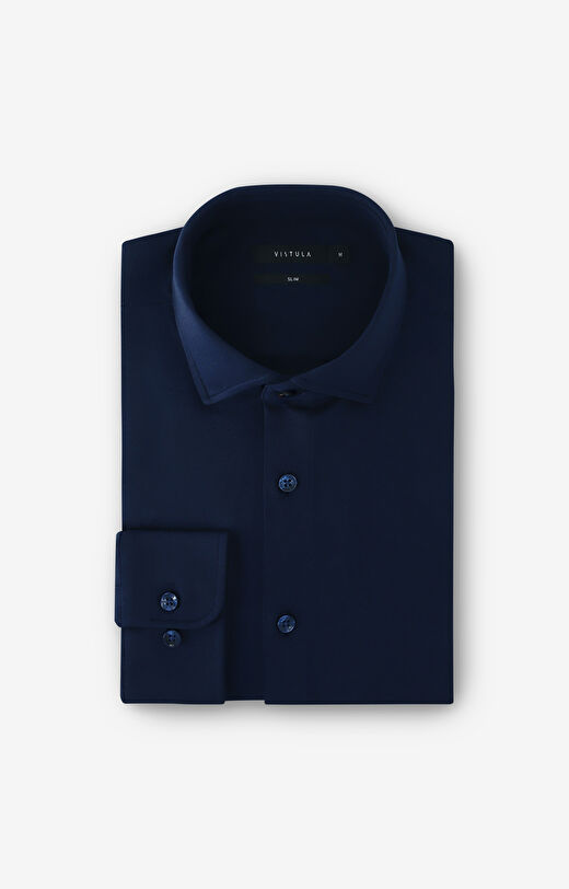Granatowa koszula długi rękaw VISTULA