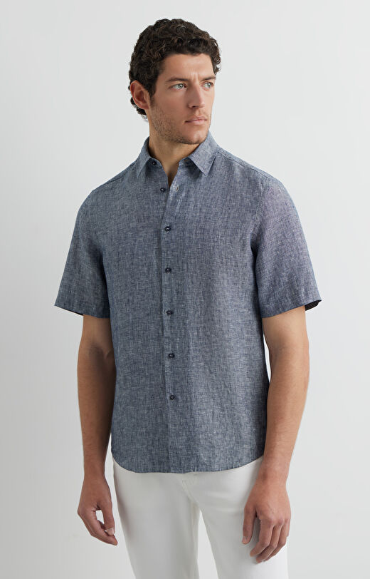 Lniana koszula regular