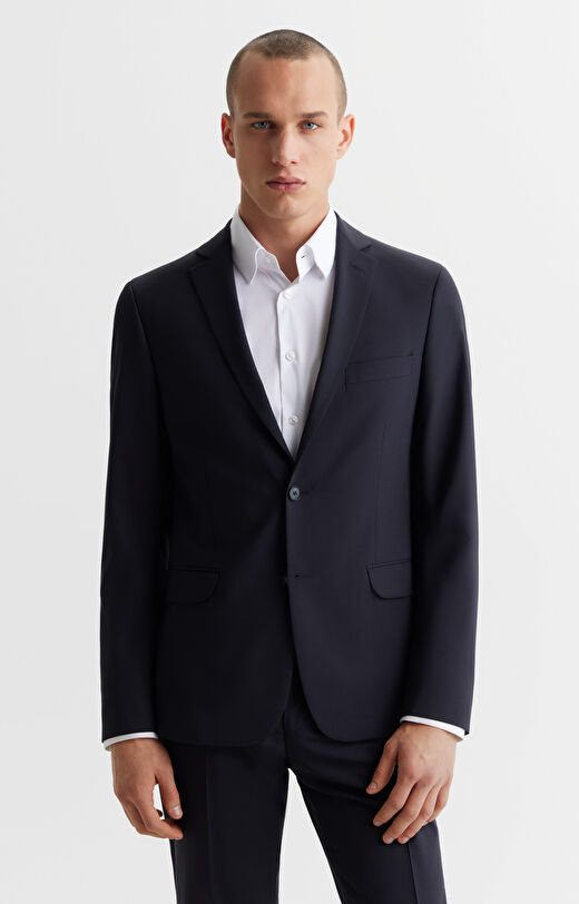 Marynarka super slim z wełną do garnituru - Mix&Match