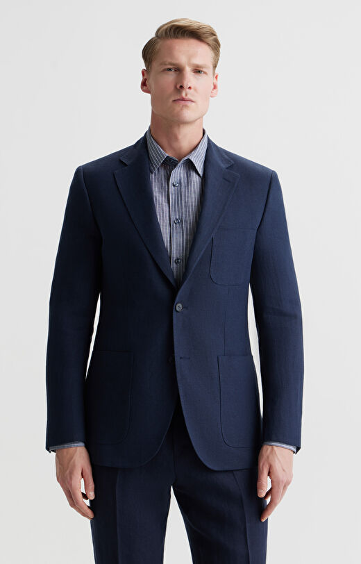 Marynarka lniana super slim do garnituru - Mix&Match