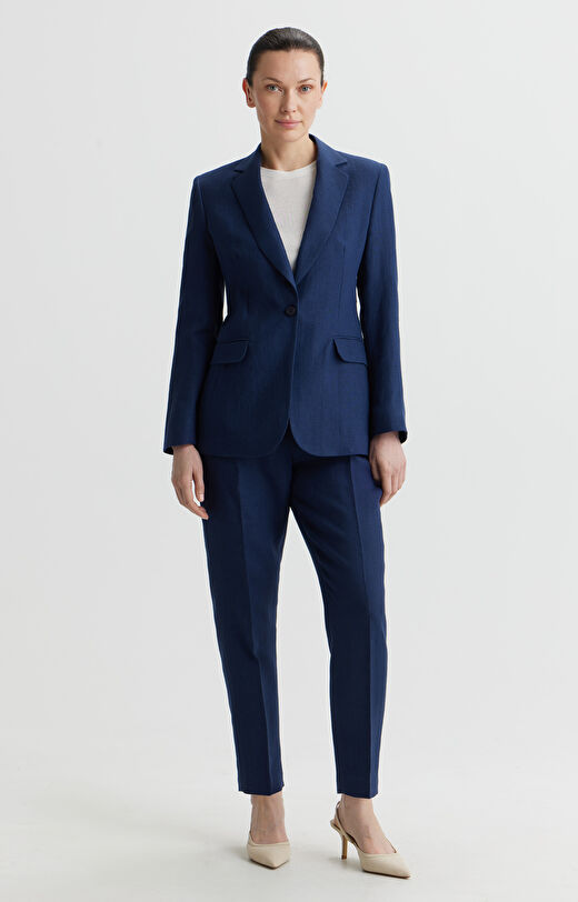 Marynarka lniana slim fit do garnituru - Mix&Match