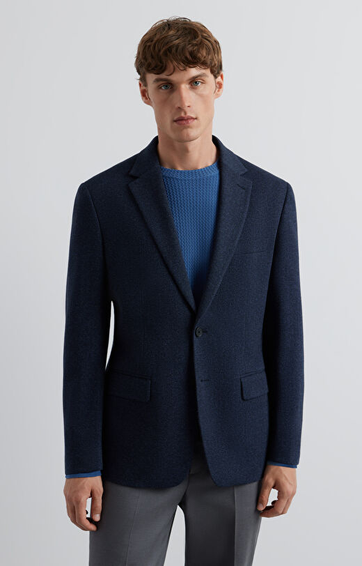 Marynarka slim w jodełkę