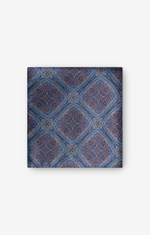 Jedwabna poszetka w geometryczny wzór