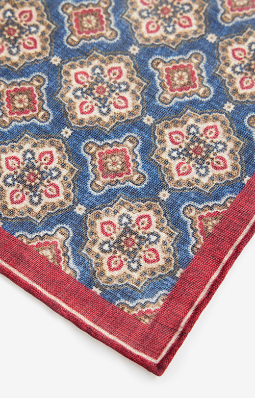 Wełniana poszetka w geometryczny wzór