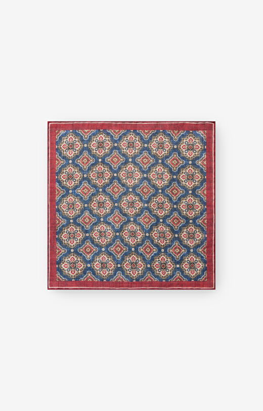 Wełniana poszetka w geometryczny wzór