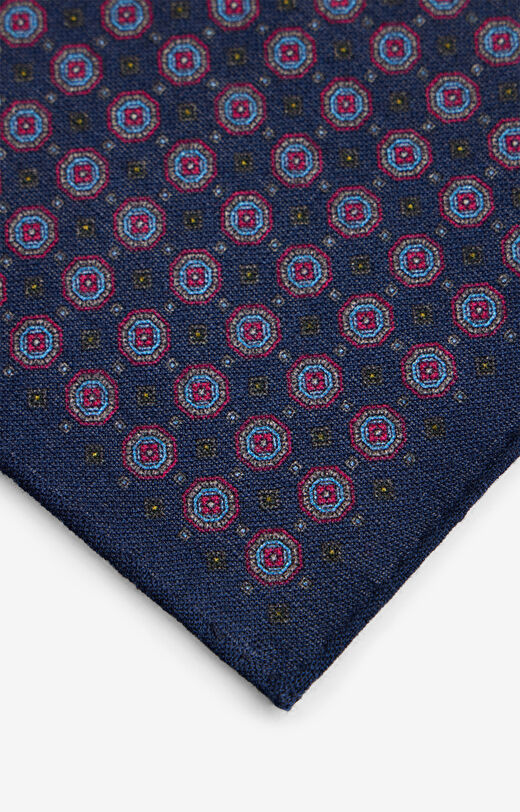 Wełniana poszetka w geometryczny wzór