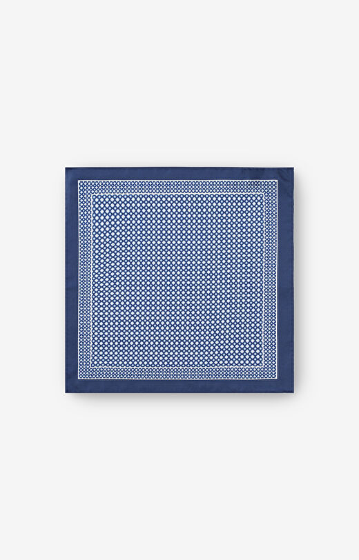 Jedwabna poszetka w geometryczny wzór