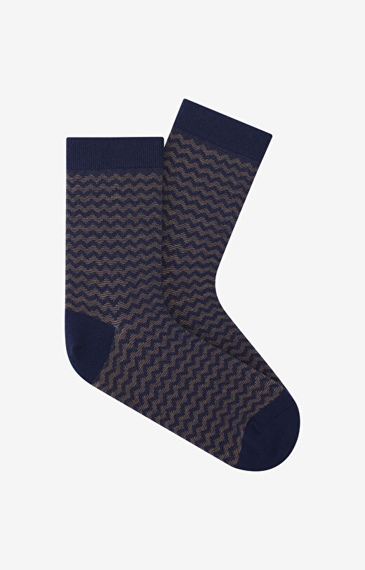 Długie skarpety w geometryczny wzór