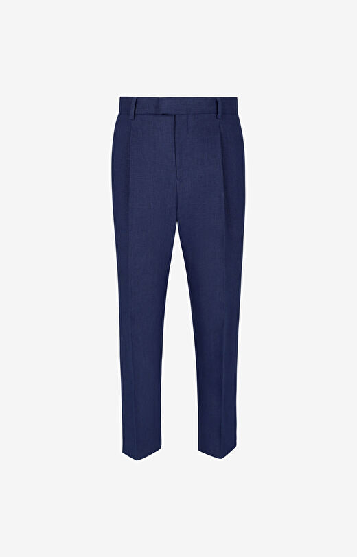 Lniane spodnie super slim do garnituru - Mix&Match