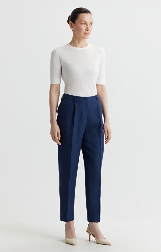 Spodnie lniane slim fit do garnituru - Mix&Match