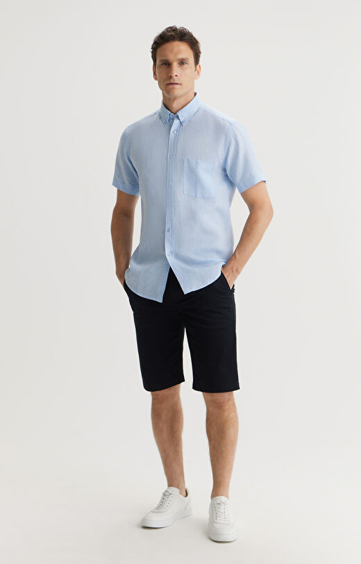 Granatowe szorty slim fit