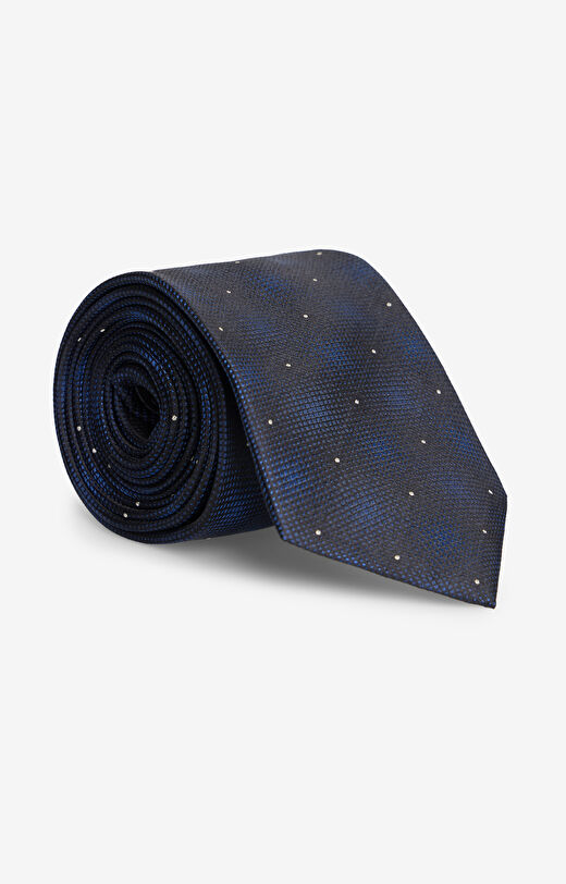 Jedwabny krawat w mikrowzór